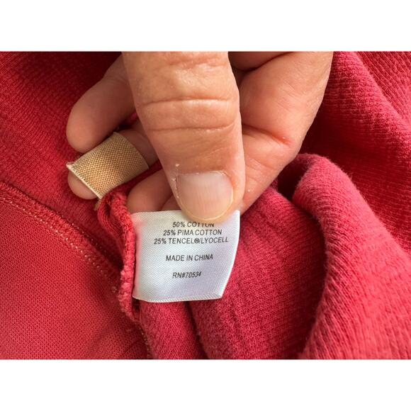 ORVIS  1/4 zip pullover size XL Red sweater/Sweatshirt, Pima Cotton Blend - Picture 5 of 10